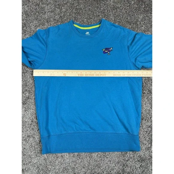 Vintage Nike Sweatshirt‎ Men's Large Retro Logo Pullover Aqua Blue 90s Y2K - Picture 11 of 11